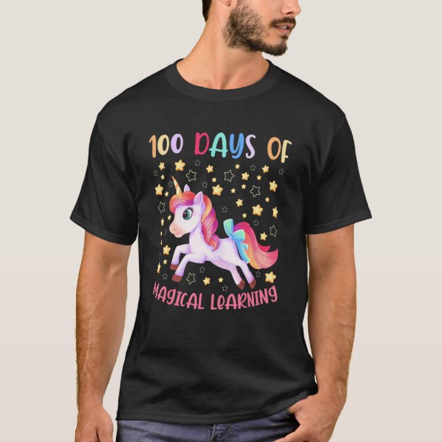 T-shirt Adorable 100 Days of Magical Learning School Unico (Devant)