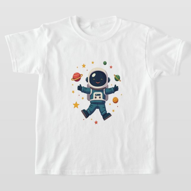 T-shirt Adorable astronaute dans l'espace (Poser)