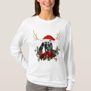 T-shirt adorable bébé nubien chèvre de Noël