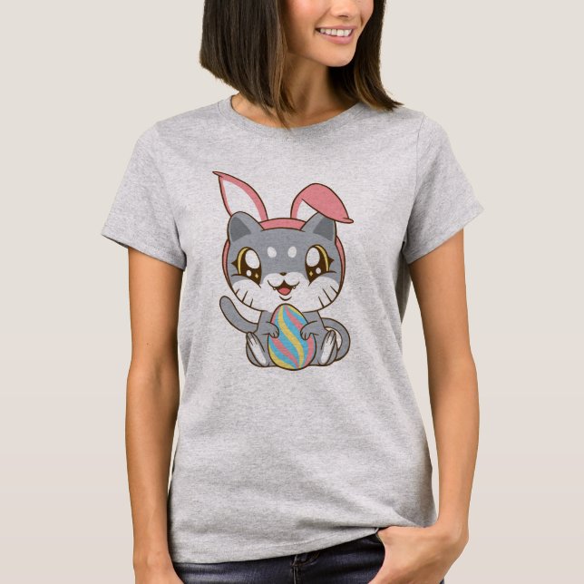 T-shirt Adorable Chat de Pâques (Devant)