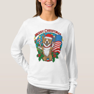 T-shirt adorable chien de Noël