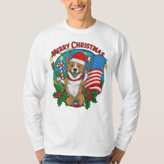 T-shirt adorable chien de Noël