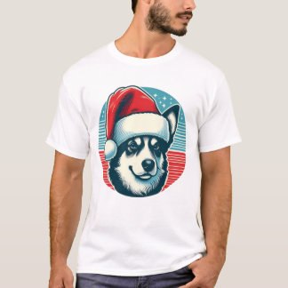 T-shirt adorable chien de Noël