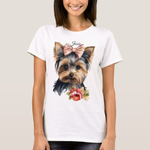 T-SHIRT ADORABLE CHIEN TERRIER DE YORKSHIRE BLACK & TAN
