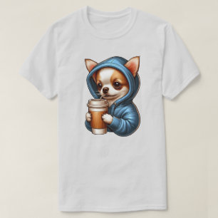 T-shirt Adorable Chihuahua Boire du café de la Coupe