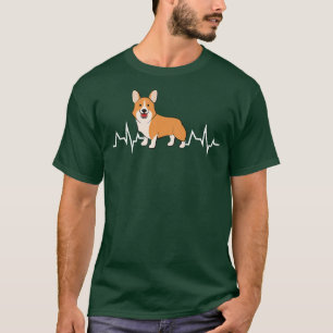 T-shirt Adorable Corgi Heartbeat  I Love My Corgi Dog Owne