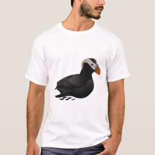 T-shirt Adorable Crested Puffin Cartoon Natation