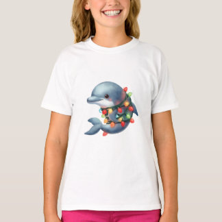 T-shirt adorable dauphin de Noël