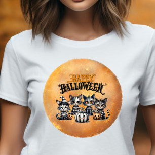 T-shirt Adorable Éffrayant trié Halloween chatons