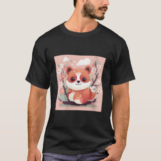 T-shirt Adorable Fix With Our Red Panda And Cherry Blossom
