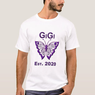 T-shirt Adorable Papillon Gigi "Est 2020"