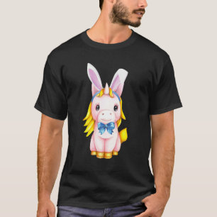 T-shirt Adorable Pâques Unicorn Bunny Ears Unicorn Bow Cra