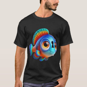 T-shirt Adorable poisson cichlidé à trou de serrure