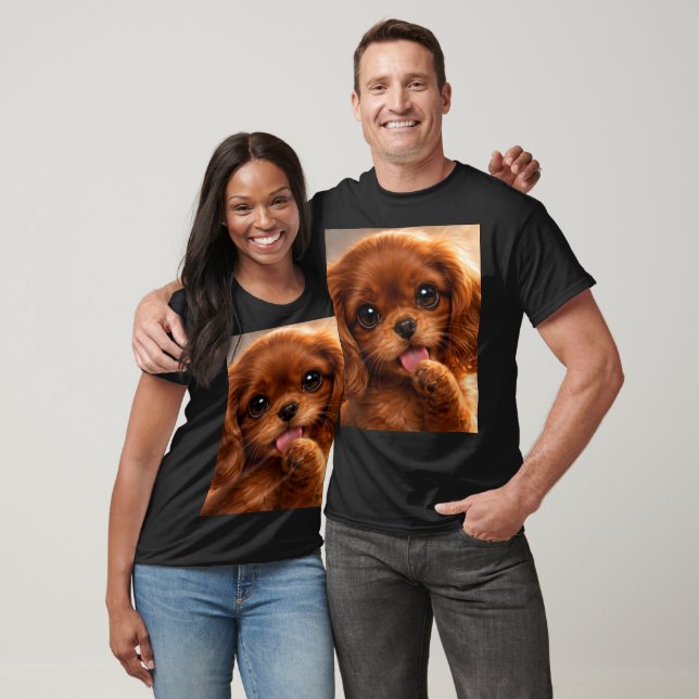 T-shirt Adorable Ruby Cavalier Spaniel (Unisexe)