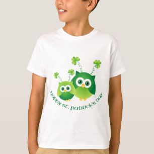 T-shirt Adorable Saint-Patrick's Day Owl Tee - shirts, Gif