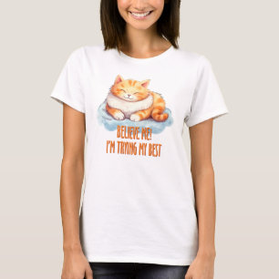 T-shirt Adorable Tabby Orange Chat - Je tente mon meilleur