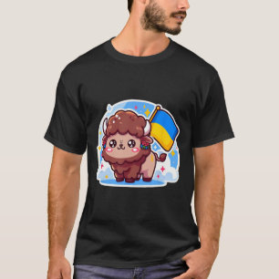 T-shirt Adorable ukrainien fan drapeau ukrainien bisou mig