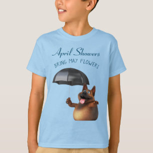 T-shirt Adorables 3D Universe mignon Chien Avril Douches T