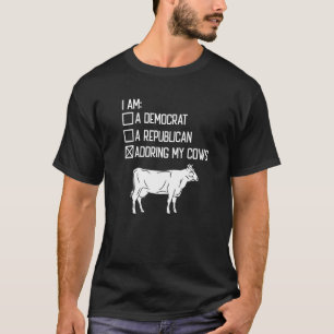 T-shirt Adorant Mes Vaches Vaches Bulls Agriculture Ferme 