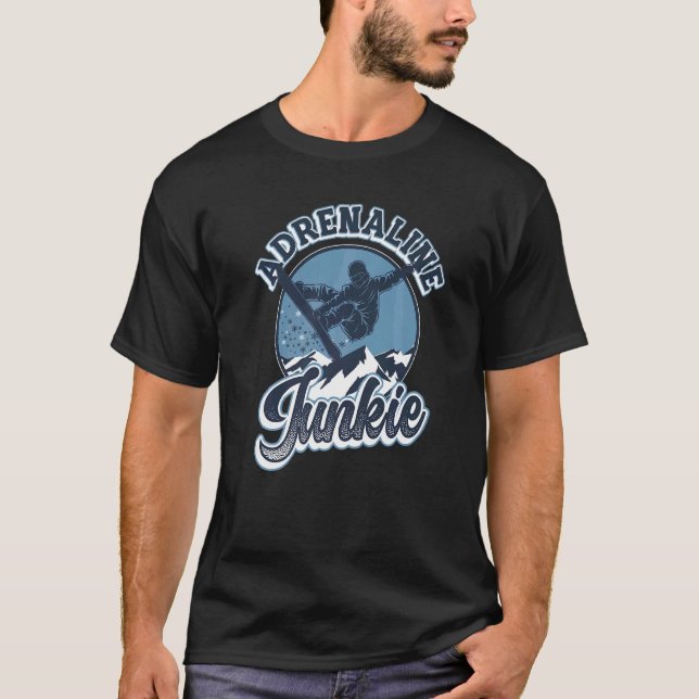 T-shirt Adrenaline Junkie Extreme Snowboarder 1 (Devant)