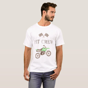 T-shirt adulte d'anniversaire Vélo vert "Pit Crew"