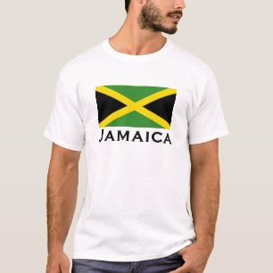 T-shirt Adulte jamaïcain noir jaune vert du drapeau jamaïc