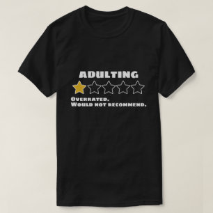 T-shirt Adulte Surévalué Ne Recommanderait Pas Une Étoile
