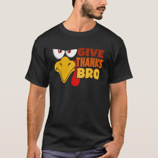 T-shirt Adultes Unisex Noir Petit Manche Court Thanksgivi