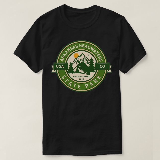 T-shirt Adventure Arkansas sources Salida Colorado (Design devant)