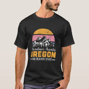 T-shirt Adventure Await Oregon The Beaver State USA Ameri