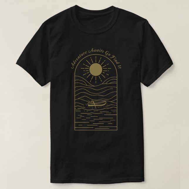 T-shirt Adventure Awaits Go Find it (Design devant)