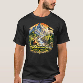 T-shirt Adventure Feels Right Vacation Shirt USA