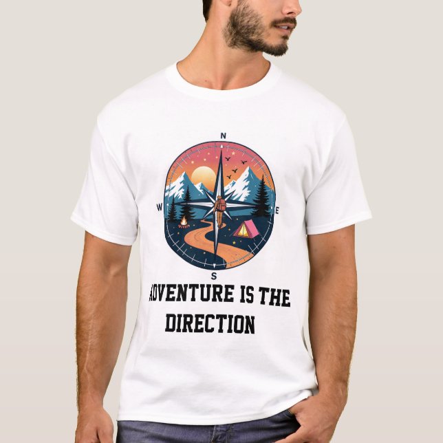 T-shirt Adventure Is the Direction (Devant)