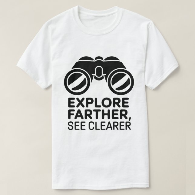 T-shirt Adventure Outdoor Binoculums Citer l'artisanat (Design devant)