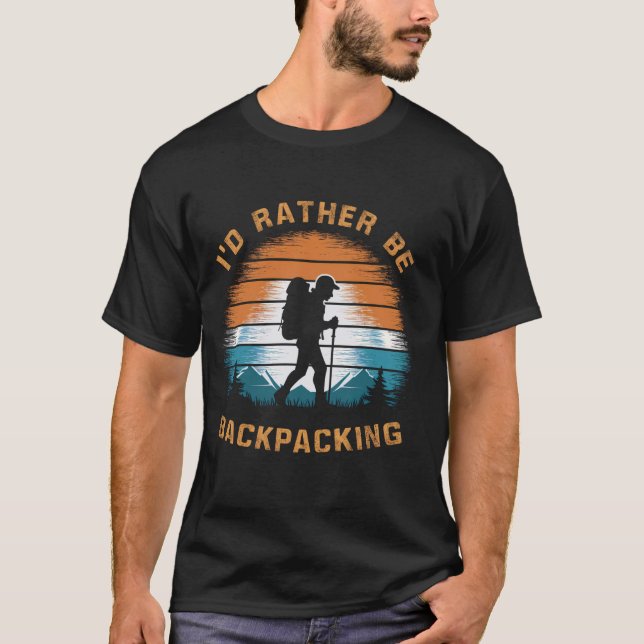 T-shirt Adventure Outdoor Randonnée Je préférerais être Ba (Devant)