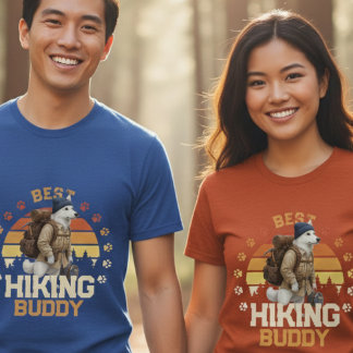 T-shirt Adventurous Akita Hiker Wilderness Explorer