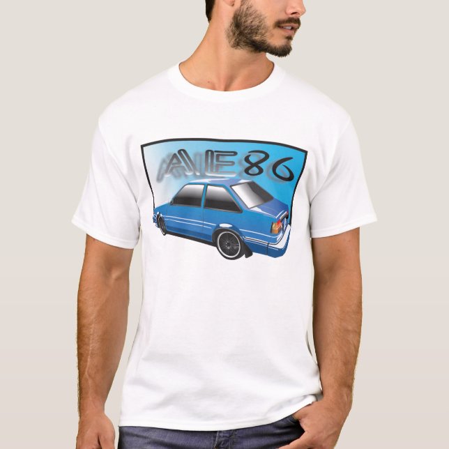 T-shirt AE86 bleu (Devant)