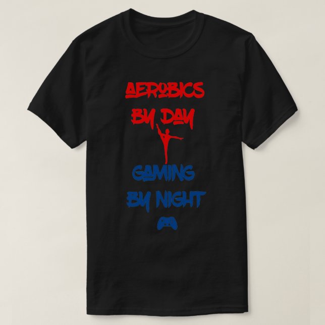 T-SHIRT AÉROBICS DE JOUR JEUX DE NUIT (Design devant)
