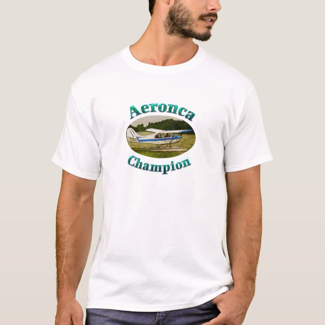 T-shirt Aeronca Champ sur flotteurs (Devant)