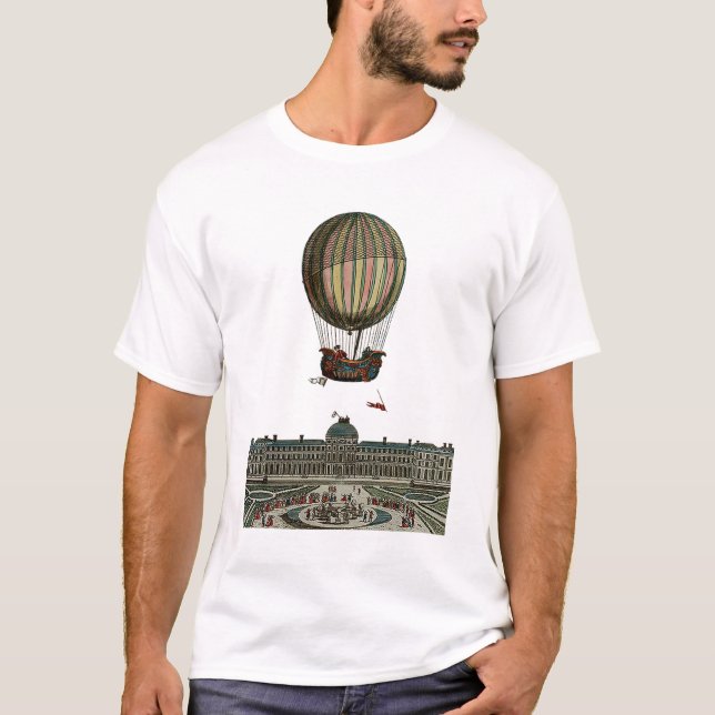 T-shirt Aéronef au-dessus de la ville (Devant)