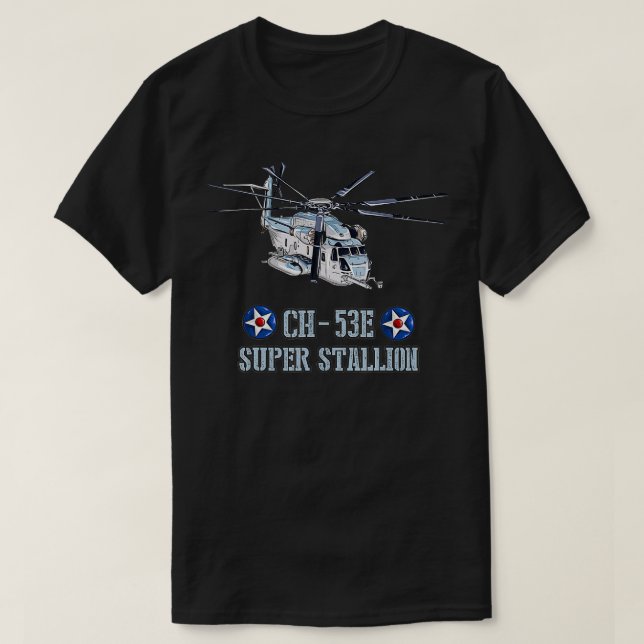 T-shirt Aéronef militaire américain CH53E Superstallion lo (Design devant)
