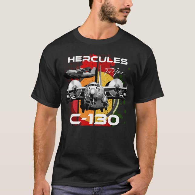 T-shirt Aéronefs militaires C-130 Hercules (Devant)