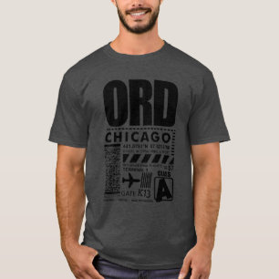 T-shirt Aéroport de Chicago ORD O'Hare