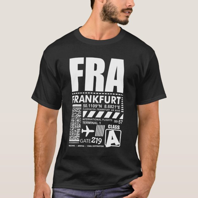 T-shirt Aéroport FRA de Francfort (Devant)