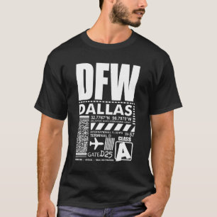 T-shirt Aéroport international de Dallas Fort Worth DFW