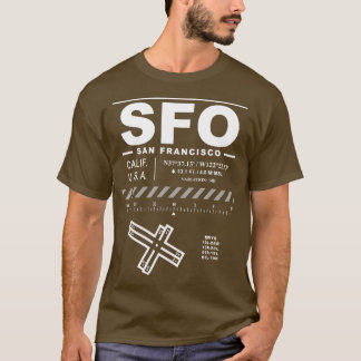T-shirt Aéroport international de San Francisco Californie