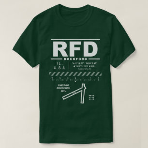 T-shirt Aéroport international Rockford de Chicago