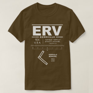 T-shirt aéroport municipal de Kerrville ERV