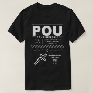 T-shirt Aéroport régional de Hudson Valley POU USAA