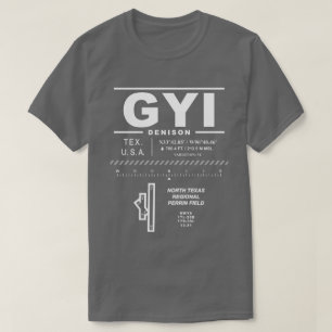 T-shirt Aéroport régional du nord du Texas / Perrin Field 
